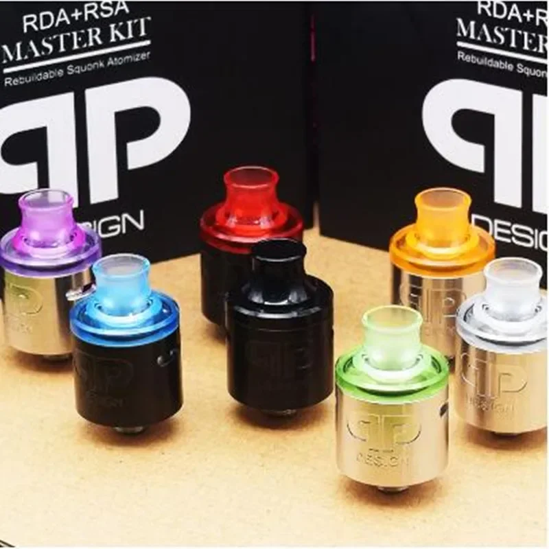 QP Design Nio RDA RSA Master Kit Rebuildable Squonk Atomizer 22mm Top Airflow Intake Adjustable Single Coil Tank VS QP Kali V2