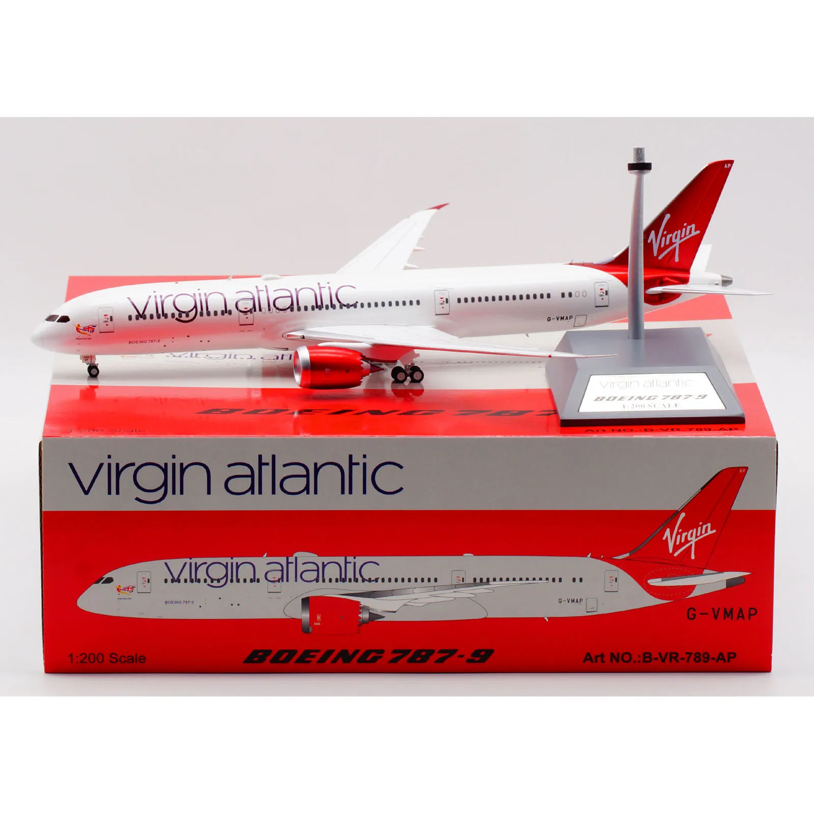 

B-VR-789-AP Alloy Collectible Plane Gift Dreamliner 1:200 Virgin Atlantic Airways Boeing B787-9 Diecast Aircraft Model G-VMAP