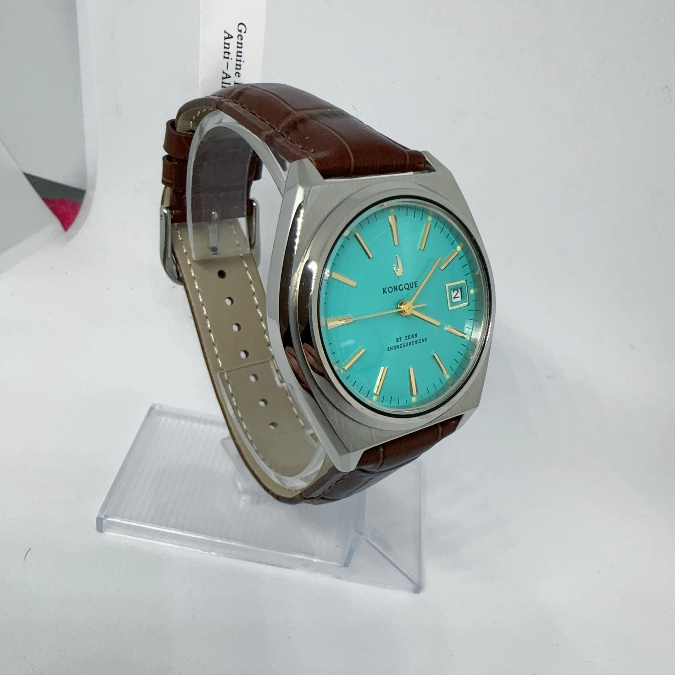 Old Peacock brand semi-automatic mechanical watch classic fashion trend stainless steel single calendar retro treasure