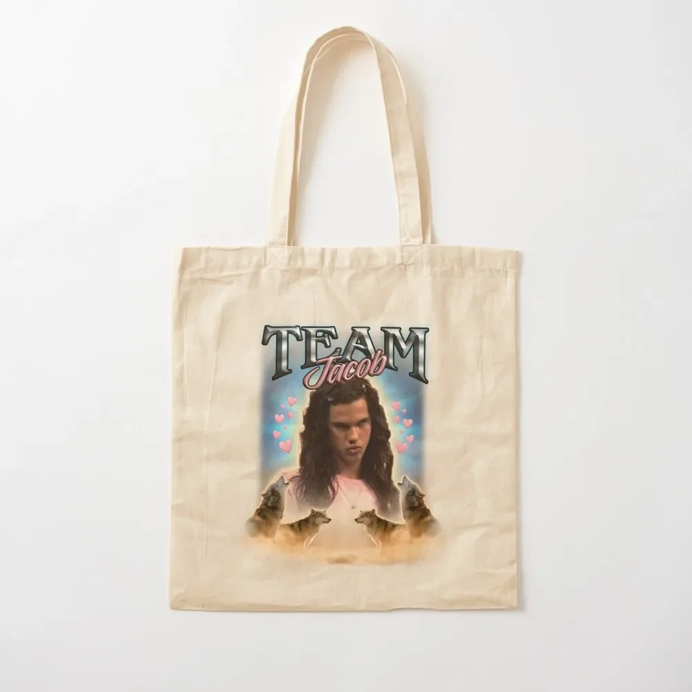 

Team Jacob Cursed Fan Collage Tote Bag reusable shopping bag shopper bag women canvas