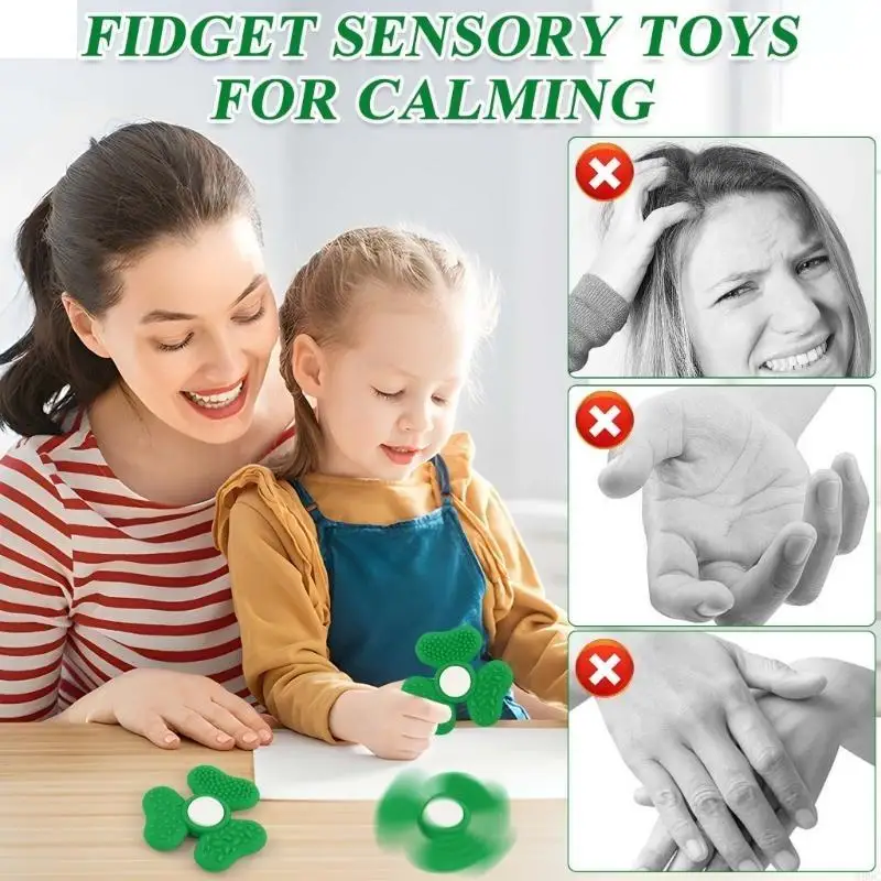 

M89C Sensory Clovers Spinner Texture Toxture Spinner Toy для детей для взрослых рук расслабление