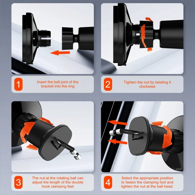LDNIO ที่วางโทรศัพท์ในรถยนต์15W ที่ชาร์จไร้สายสำหรับ Magsafe ที่จับโทรศัพท์มือถือ Tok ขาตั้งแม่เหล็กสำหรับ iPhone 14 15 16 PRO MAX