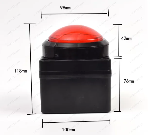 

Гигантская программируемая кнопка USB 100 мм, настраиваемый переключатель быстрого доступа и зуммер для ПК-игр, лотерей, прямых трансляций, макроконтроля (2 м)