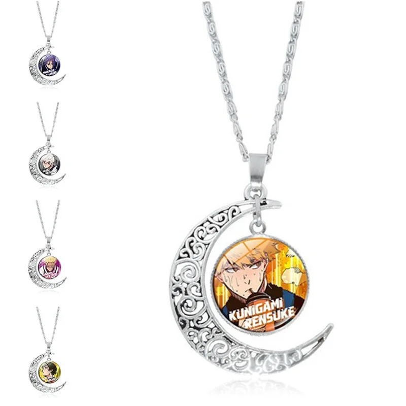 Isagi Yoichi Chigiri Hyoma Bachira Meguru Kuon Wataru Necklace for Women Versatile Anime Peripheral Hollow Moon Pendant Jewelry