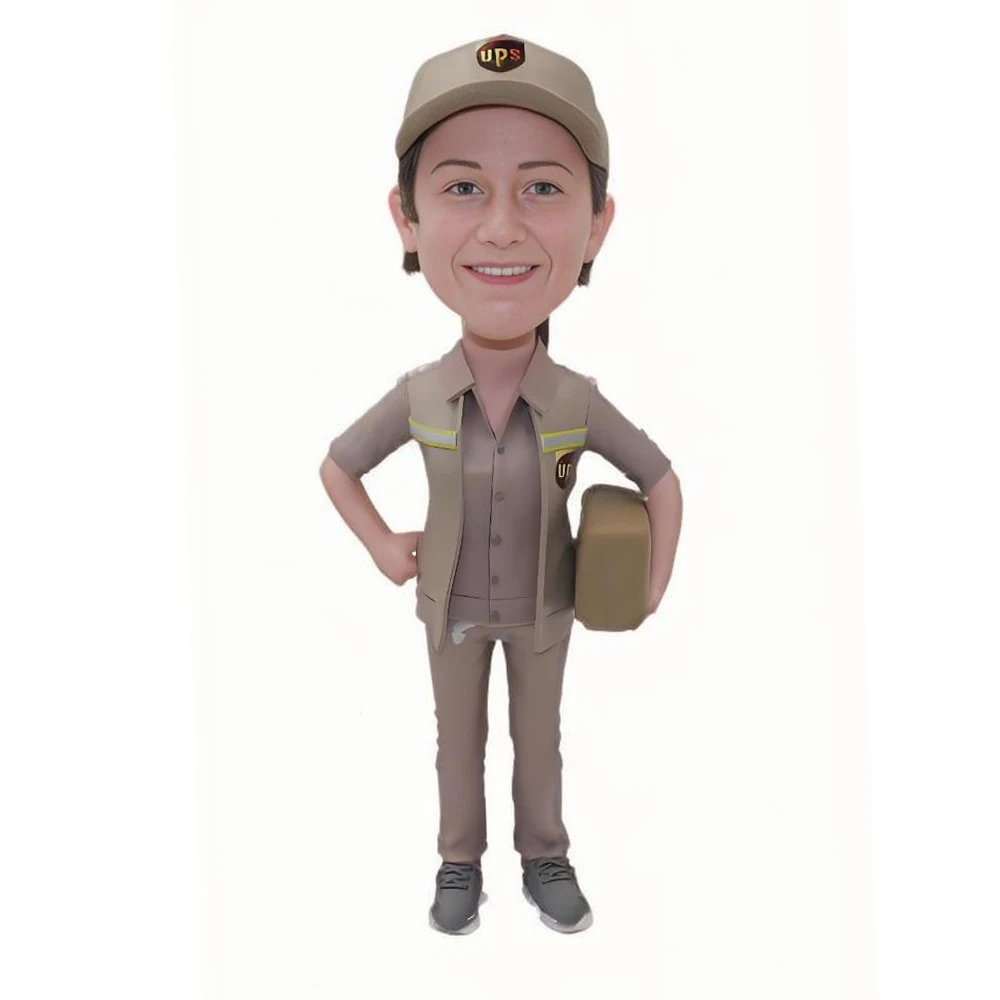 

Custom Delivery Driver Bobblehead Figure, Collectible Desk Decoration, Handmade Sculpture Based on Your Photo Retirement Gift