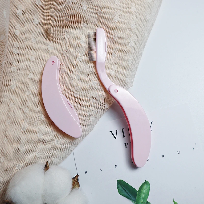 1 قطعة للطي رمش مشط الرموش فاصل بكرة الشعر ماكياج ماسكارا قضيب مشط الصلب الأسنان لاش و الحاجب فرشاة للمكياج