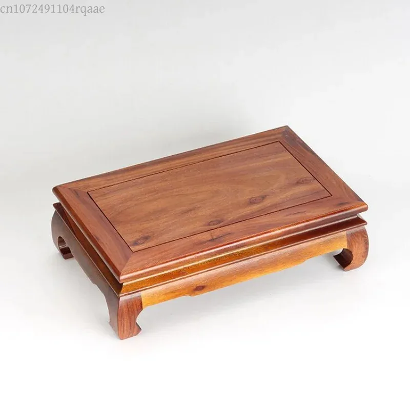 Ebony Display Stand | Decorative Shelf, Showcase Tray for Collectibles, Jewelry, Figures | Mini Side Table, Desktop Organizer