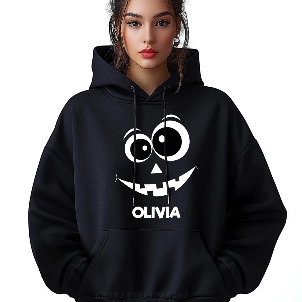 

Olivia Pumpkin Silhouette Fun Halloween Idea Fashion Hoodie Men Camisetas De Hombre Pullover Hoodies Christmas