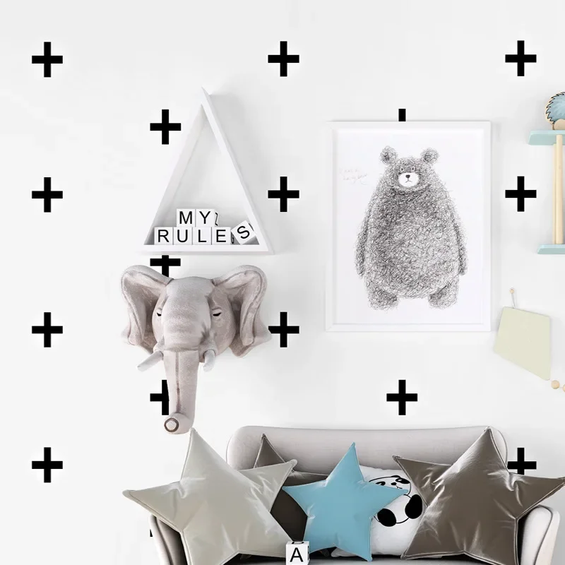 ورق حائط على الطراز الشمالي، ورق حائط أحمر شبكي بتصميم هندسي بسيط لغرفة المعيشة وغرفة النوم وخلفية تلفزيون. #4