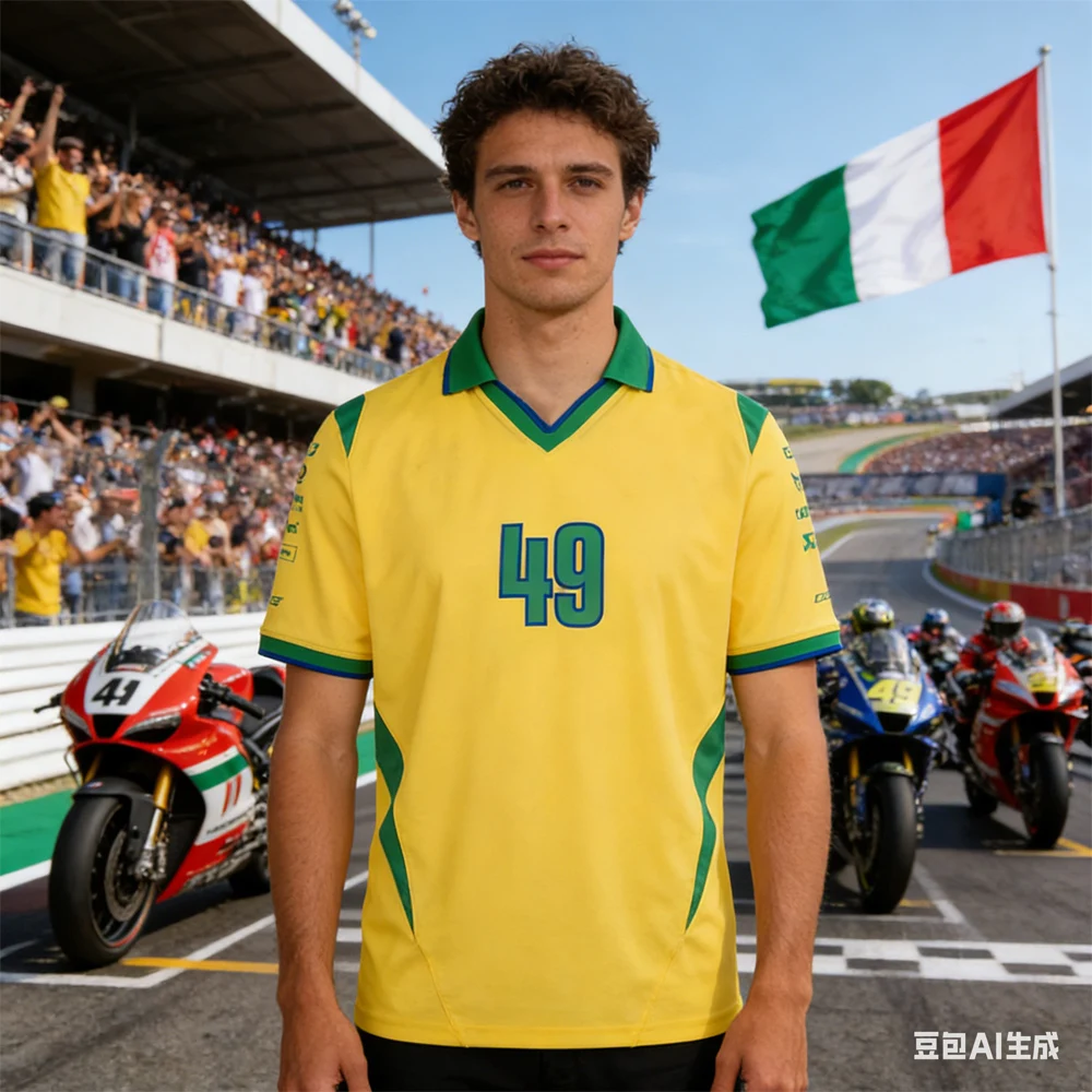 

Футболка с изображением Гианнантонио 49 Moto Racing Team GP Brazil, мужская повседневная футболка с короткими рукавами, детские футболки для любителей мотоциклов