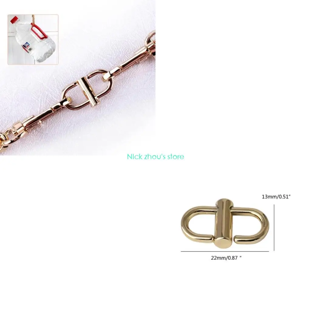 

E15E Регулируемая металлическая пряжка для сумки, укорачивающая цепочка, зажим, длинный короткий регулятор