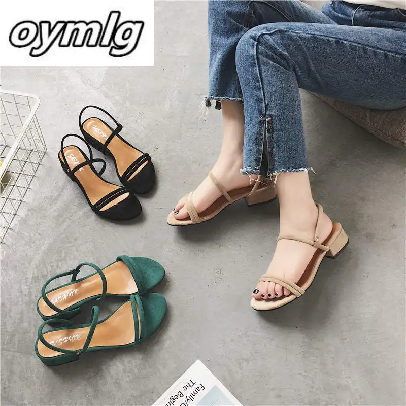 new Flat outdoor slippers Sandals foot ring straps Roman sandals  low slope with women\'s shoes low heel shoes Sandals mujer