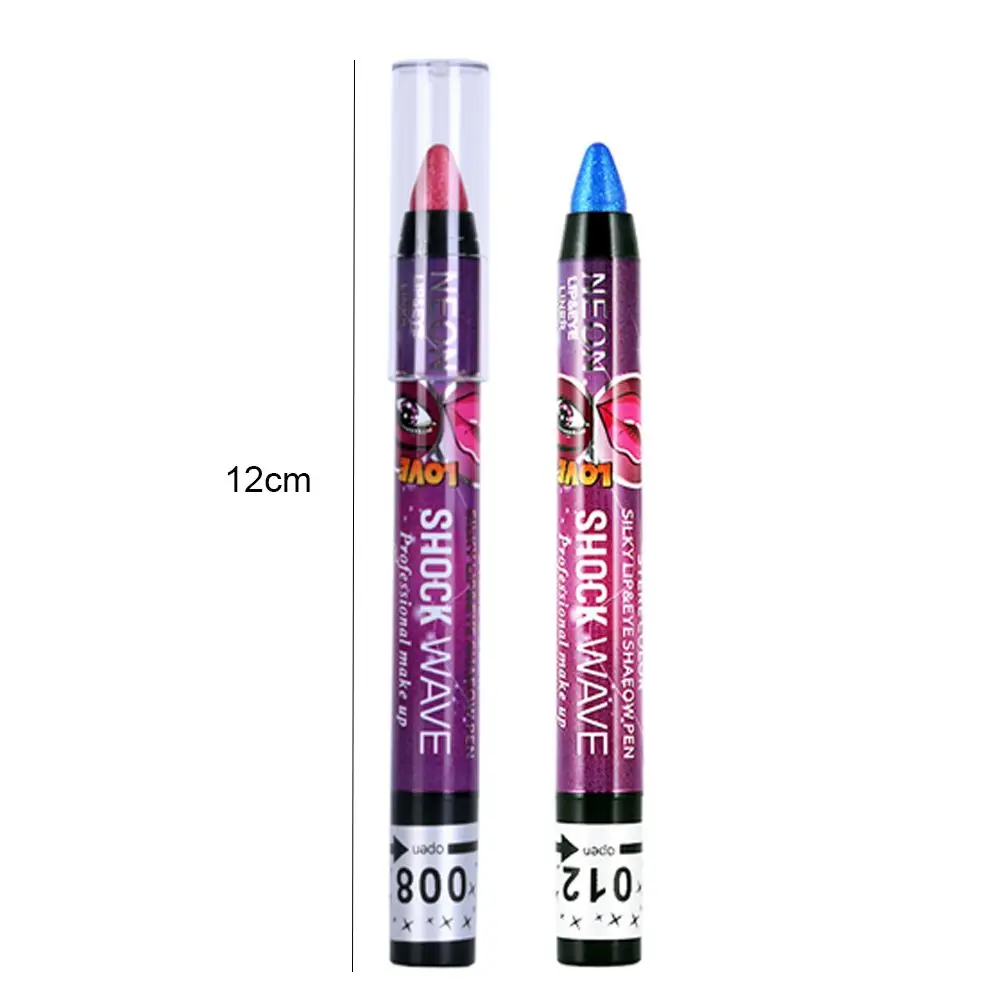 Crayon fard à barrage 2 en 1, waterproof, longue durée, scintillant, scintillant, anciers, stylo, beauté