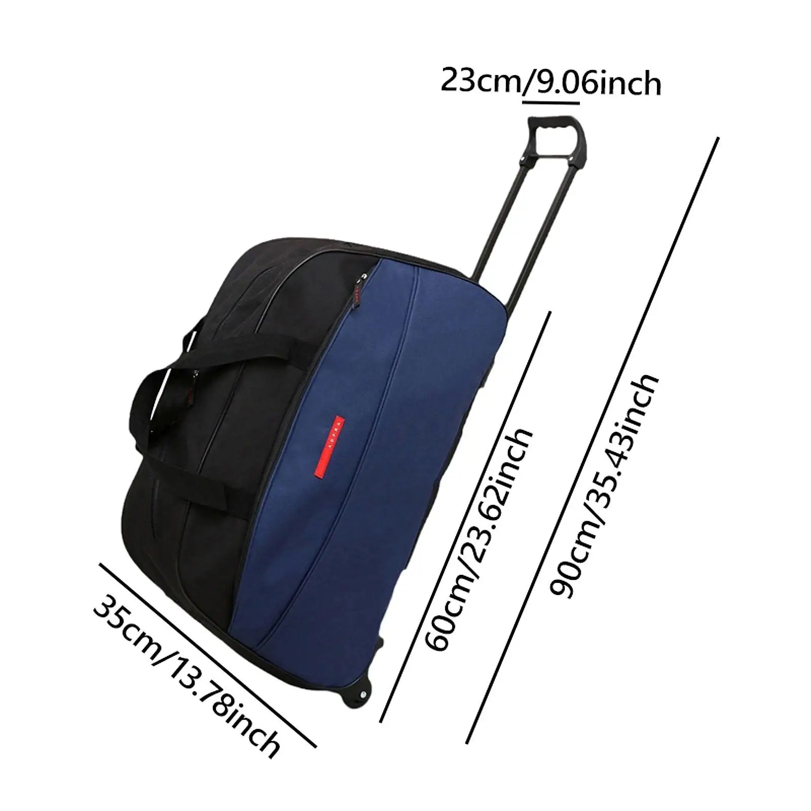 Rolling Duffel Bag with Wheels Handbag Heavy Duty Luggage Bag for Outdoor Sports