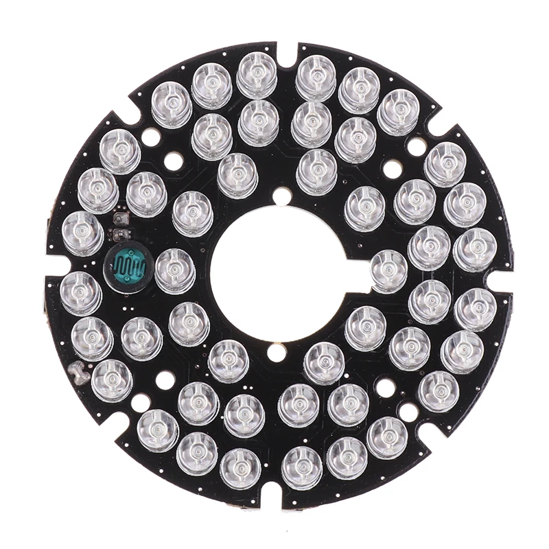 48pcs-LED 850NM Illuminator IR Infrared Board Night Vision Light Lamp For 50 CCTV Surveillance Camera Housing Diameter 60MM