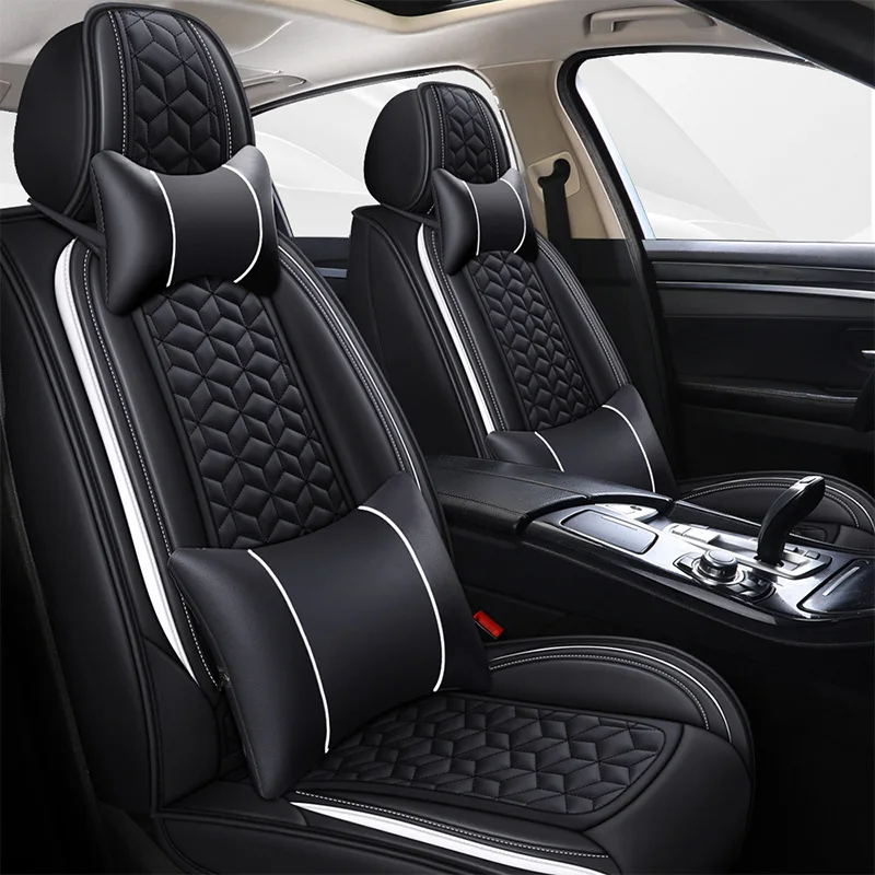 Front+Rear Leather Car Seat Covers For Land Rover Range Sport Freelander 2 2010 Discovery Evoque Velar Accessories