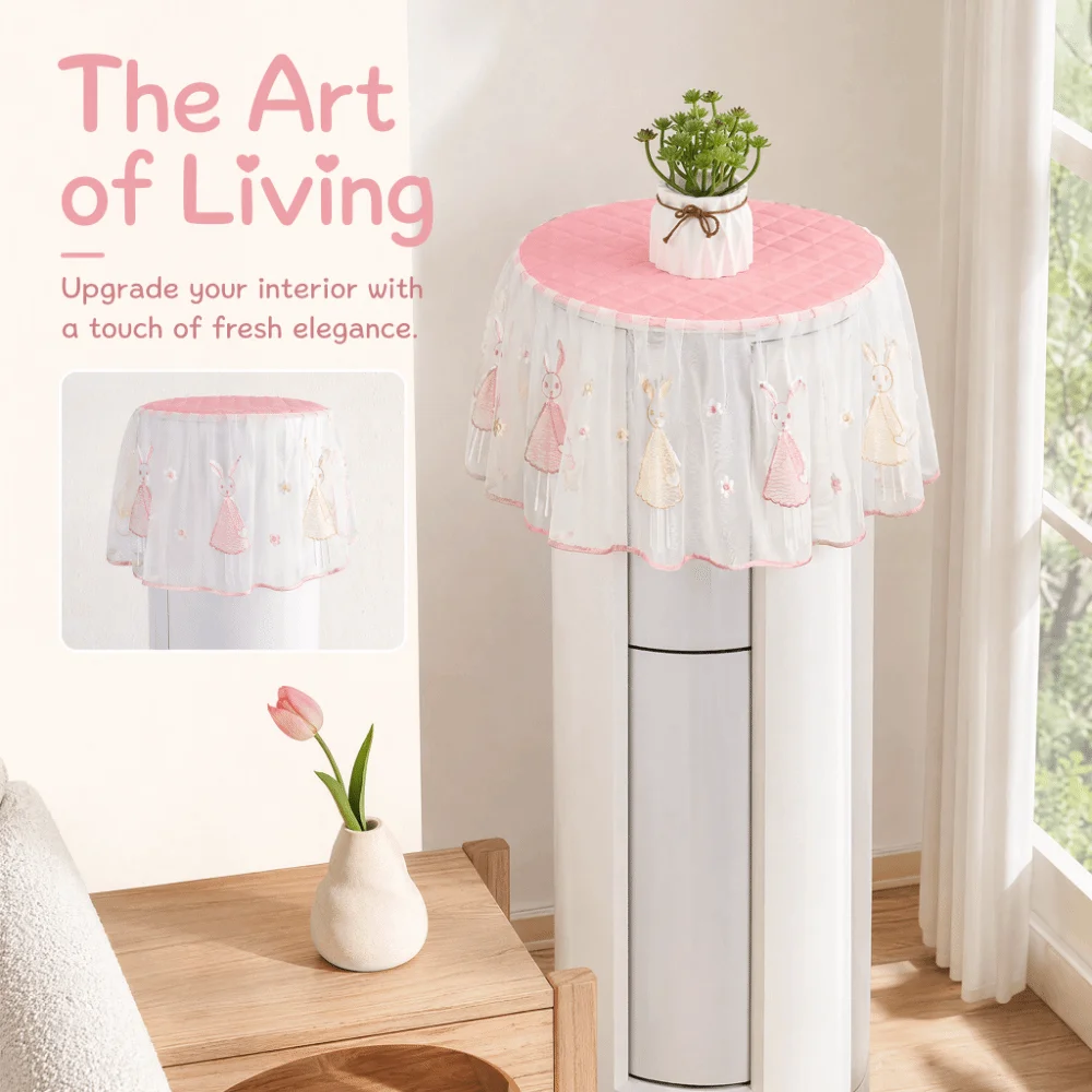 Fresh Light Style Air Condition Cover Round Cabinet Fit No Assemble Step Cabinet Cloth Soft Cloth Shell Full Wrap Frame