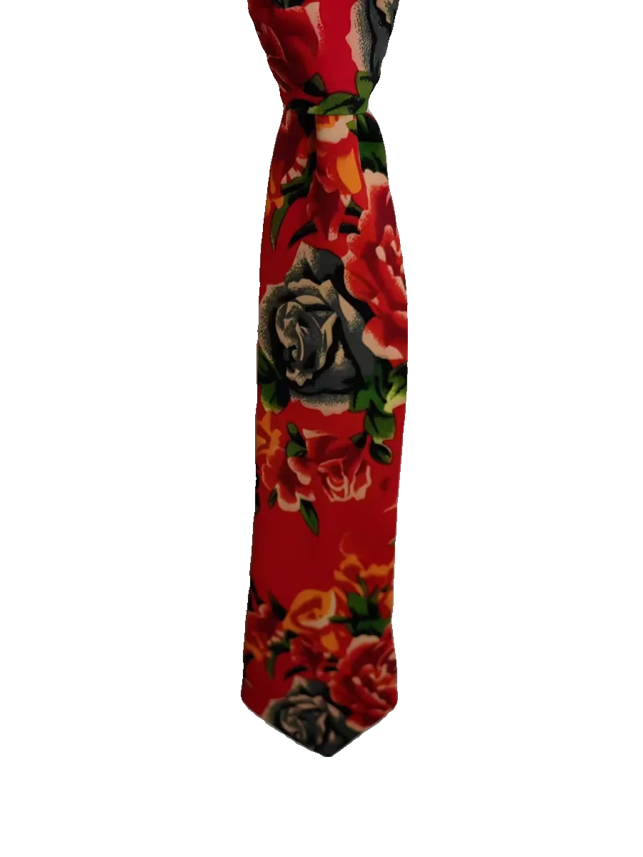 Suit Northeast Big Flower Slimming Suit High Street Festive Suit Men's Tie Youth Popularity Trendy Casual Male Fashion Ties