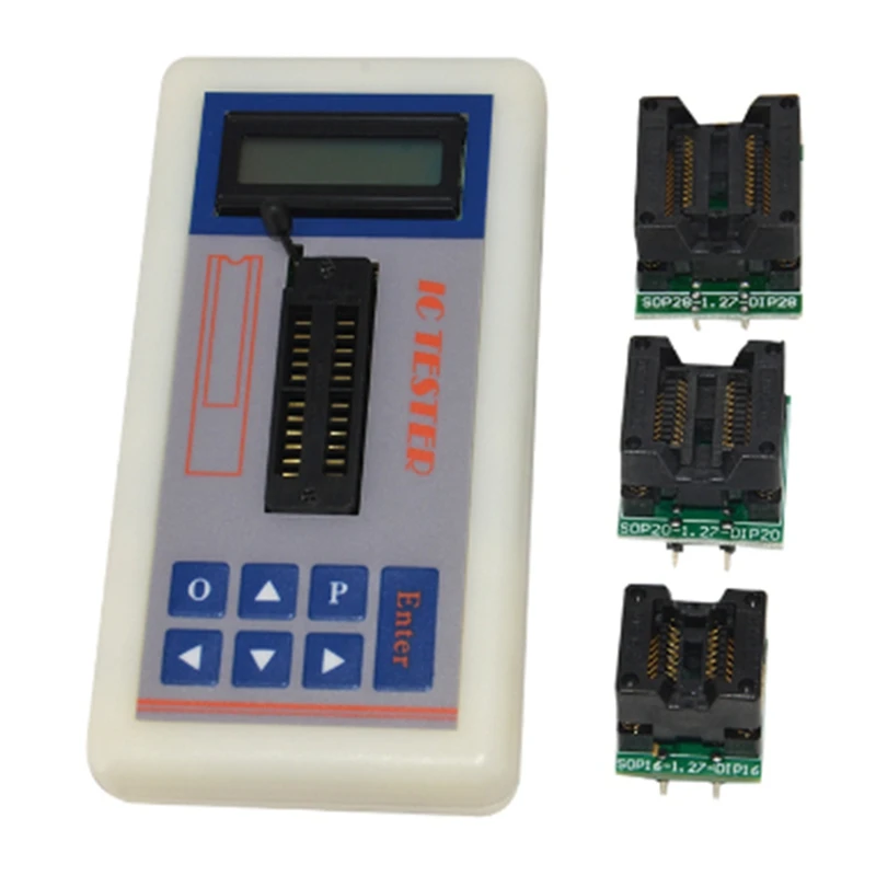 1Set Professional Integrated Circuit Transistor Tester Online Maintenance Digital LED Transistor IC Chips Tester IC Tester (B)