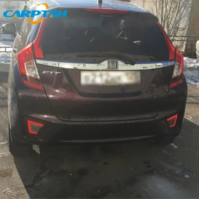 

Car LED Rear Bumper Lamps For Honda Fit Jazz 2014 - 2017 Brake Light Turn Signal Backup Reflector Lamp Reverse Fog Taillights