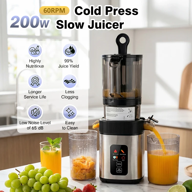 

New Slow Juicer Cold Press Fruits Vegetables Machine Fruits Easy Clean Design For Home Use