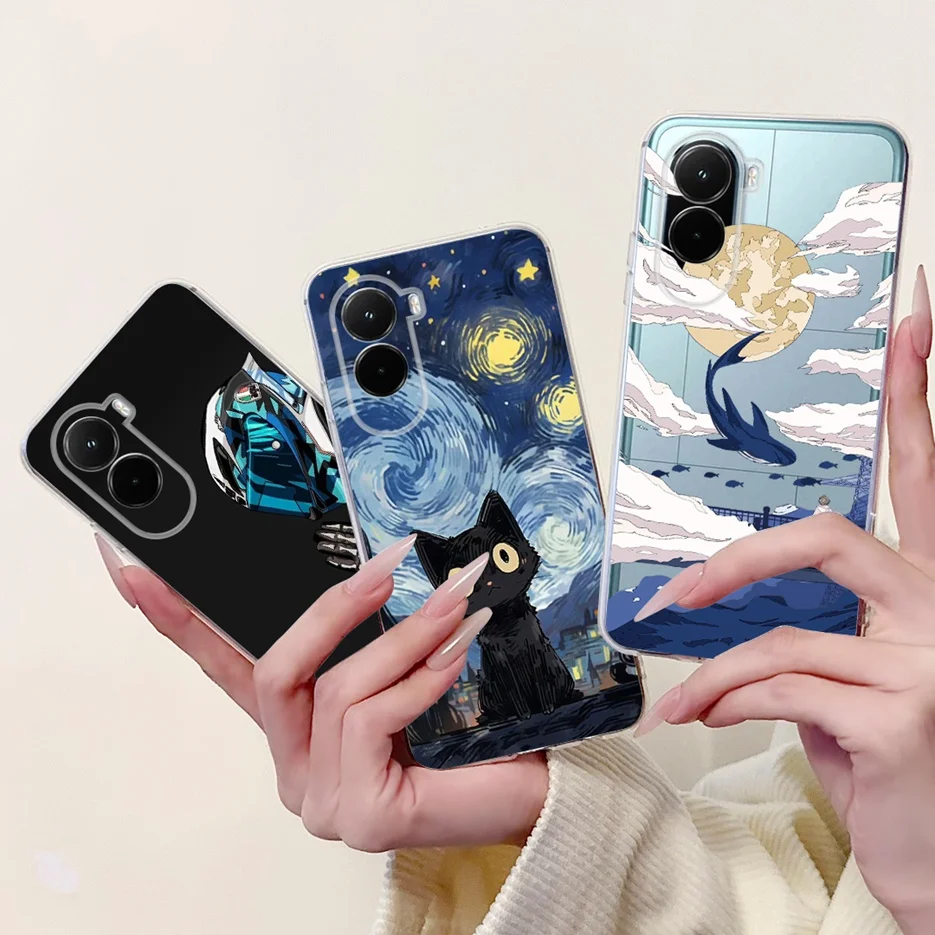 For Xiaomi Poco M7 4G Case Stylish Painted Cover Soft Slim Phone Protective Shell For Xiaomi Poco M7 Plus M7Plus PocoM7 4G Cases