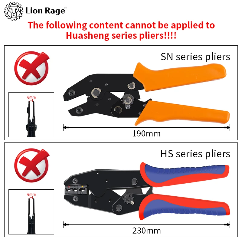 Anti slip handle crimping tool pliers 4mm slot claw for crimping SN-58B/2549/02C/06WF/06/2546B/03H/-6/, terminal crimping kit