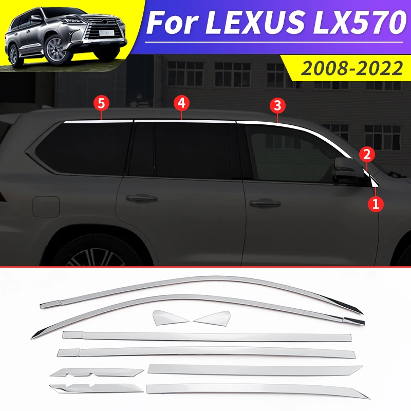 

Для Lexus LX570 2008-2023 2022 2021 2020 2019 2018 Автомобильная хромированная отделочная полоса LX 570 внешние модернизированные аксессуары комплект кузова