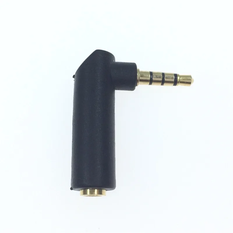 1Pcs À Angle Droit 3.5mm Femelle À 2.5mm 4 Pôles Mâle Stéréo Prise Écouteurs Adaptateur BRICOLAGE Connecteur Plaqué Or