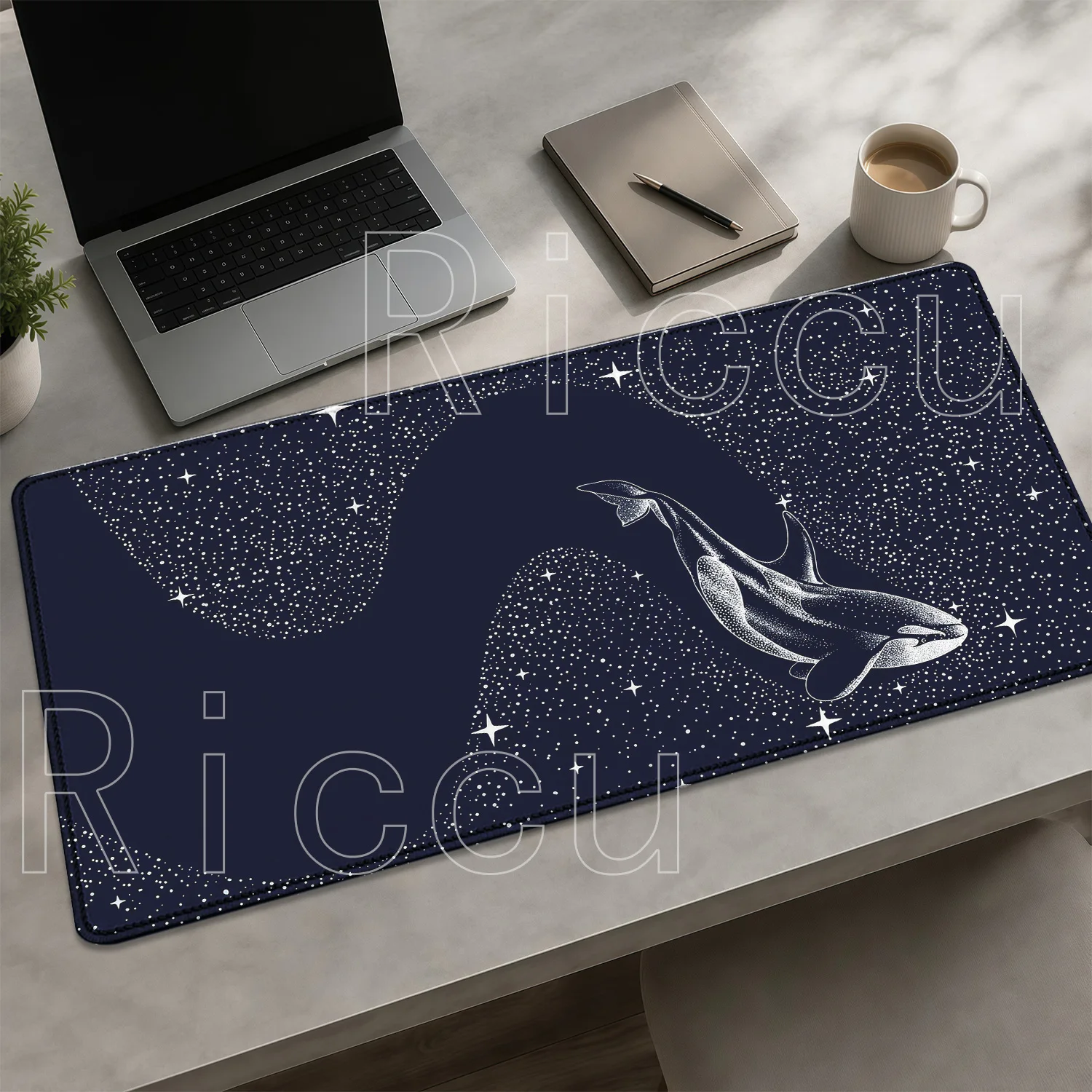 Starry Sky Whale HD Printing Mouse Pad PC Computer Large Size Mousepad Non-slip Base Gaming Keyboard Office Accessories Desk Mat