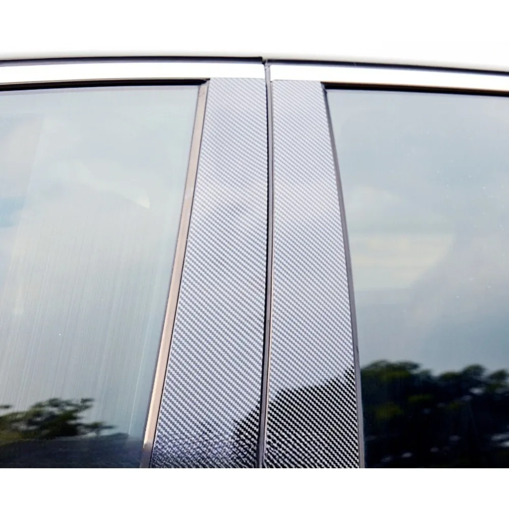 

For Audi A4L A6L A8L A3 B8 B9 2017-2023 Carbon Fiber Look BPillar Window Trim Sticker Decal High Quality Car Styling Upgrade Kit