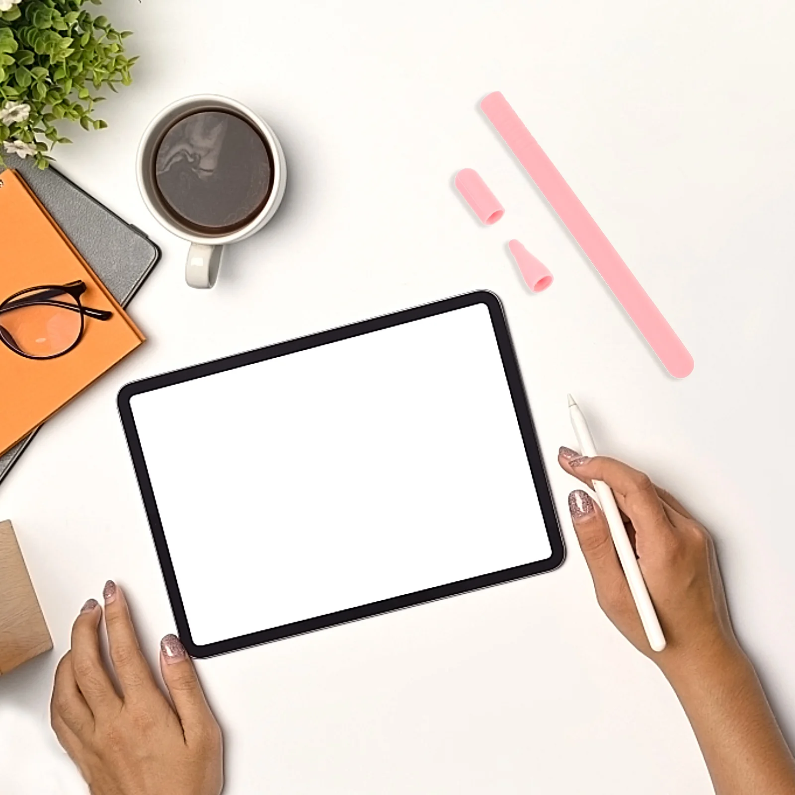 

2Sets Touch Pen Protective Cover Shockproof Drop-Proof Lightweight Silicone Sleeve for Pencil 2 360 Degree Protection