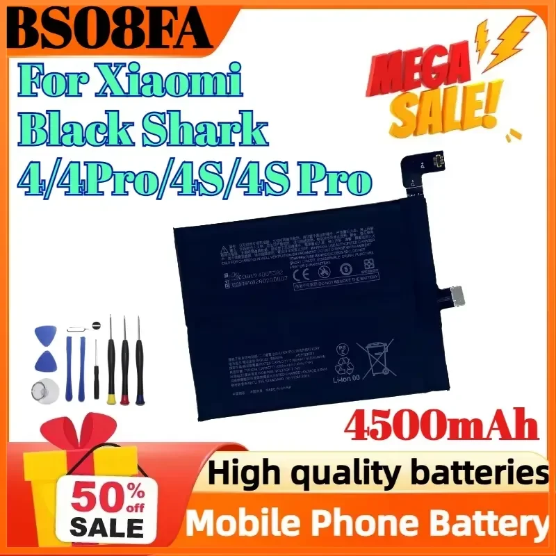 New 4500mAh BS08FA Mobile Phone Battery For Xiaomi Black Shark 4/4Pro/4S/4S Pro +Tools
