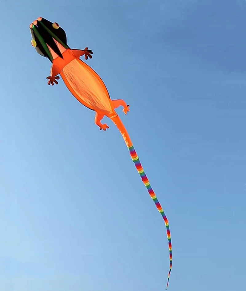 Large 14m gecko kites flying professional wind kites soft kites paraglider wing giant animal kite wind kites for seniors Tripod
