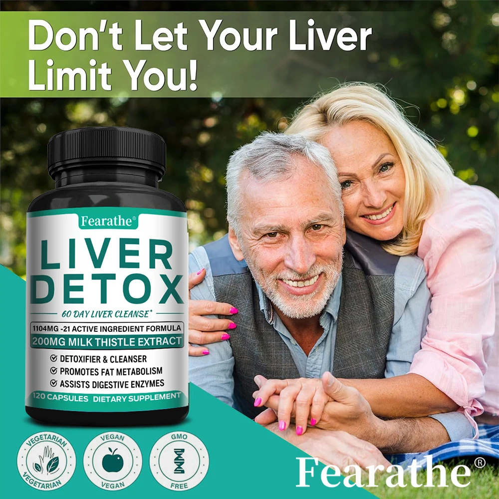 Liver Detox Supplement - 1104 Mg Per Serving - Detox, Cleanse, Digestive Enzymes, Good for Immunity, Digestion, Fat Metabolism