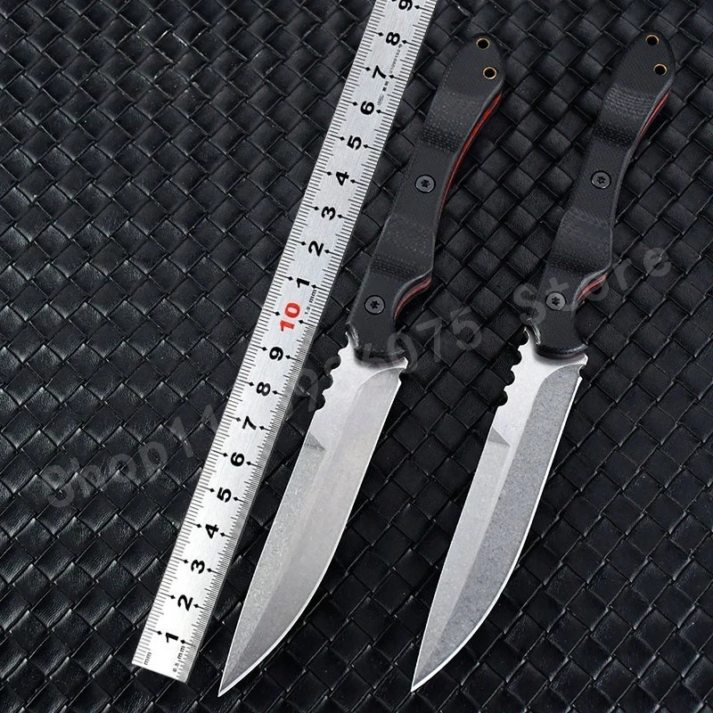 

TO/PS High-Quality Straight Blade D2 Blade G10 Handle Hardness-Resistant Survival Portable Self-Defense Tactical Knife