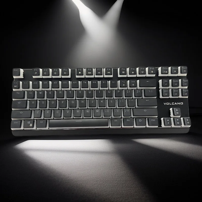 87 Key Mechanical Keyboar Single Wired Keyboard Rgb Lighting Effect Computer Gaming Keyboard Aluminum Alloy Cool Lighting Effect