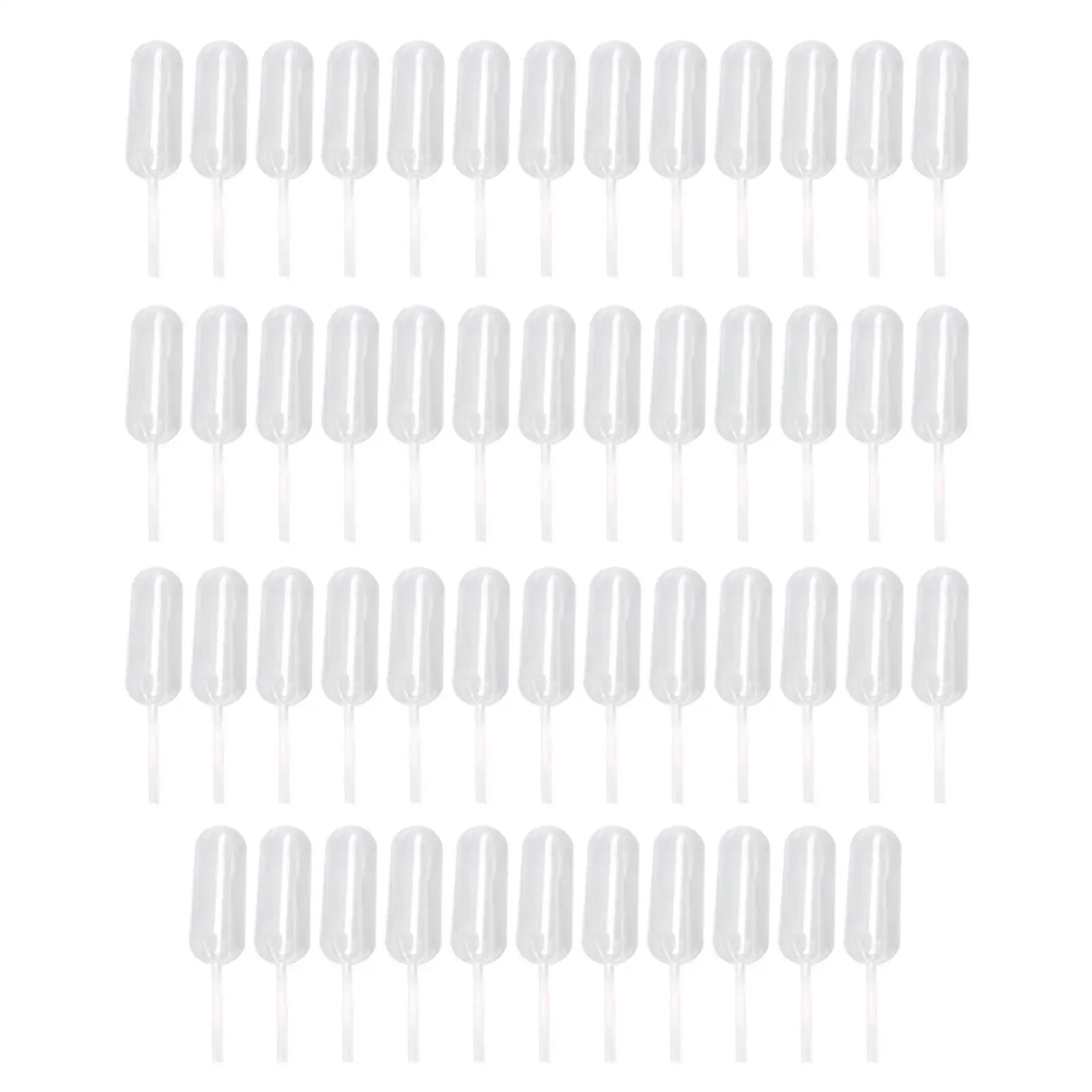50 Stuks Wegwerp Pipetten Doorzichtige Overdracht Pipetten 4Ml Mini Squeeze Druppelaar Voor Ijs Dessert Chocolade Jam Verjaardagsfeestje