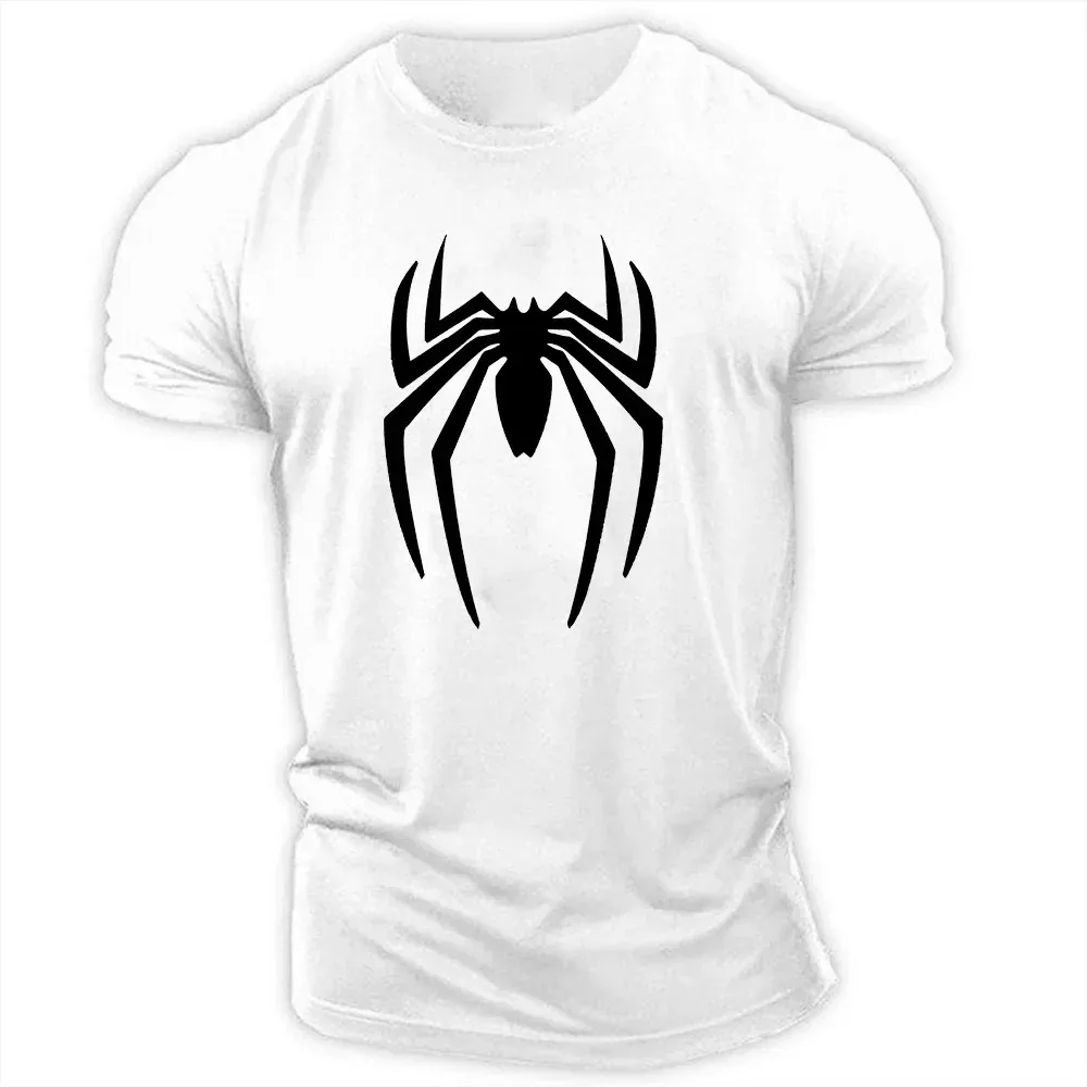 Summer Fashion T-shirt for Men Y2K Tops Sports Super Spider Printing T-shirt Short Sleeve Tee Women Fashion Round Neck Tops 2024