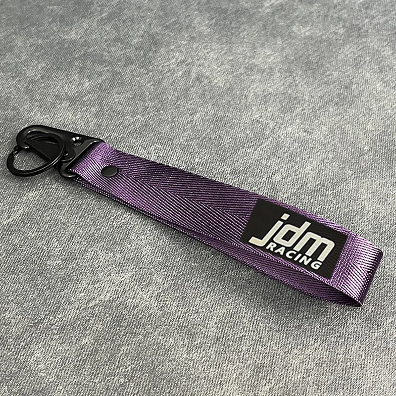 Trendige Auto-Schlüsselanhänger mit Nylonband, Blauem Gurtband und Stahlfederclip, Schlüsselband-Accessoire – Detail 2