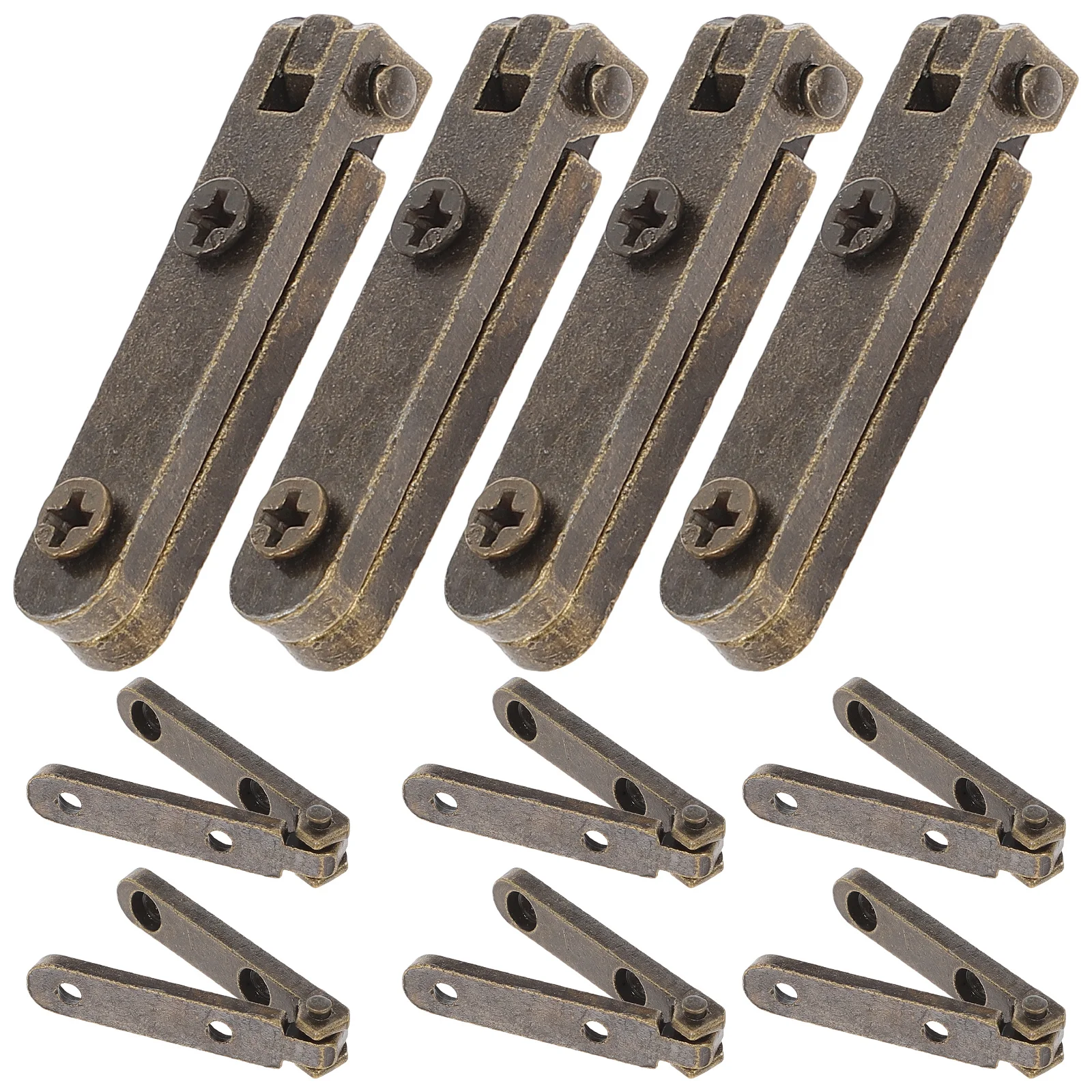 

10Pcs Zinc Alloy Flat Hinge Retro Style Durable Cabinet Door Hinge for Furniture Repair Decorative Vintage Home Hardware