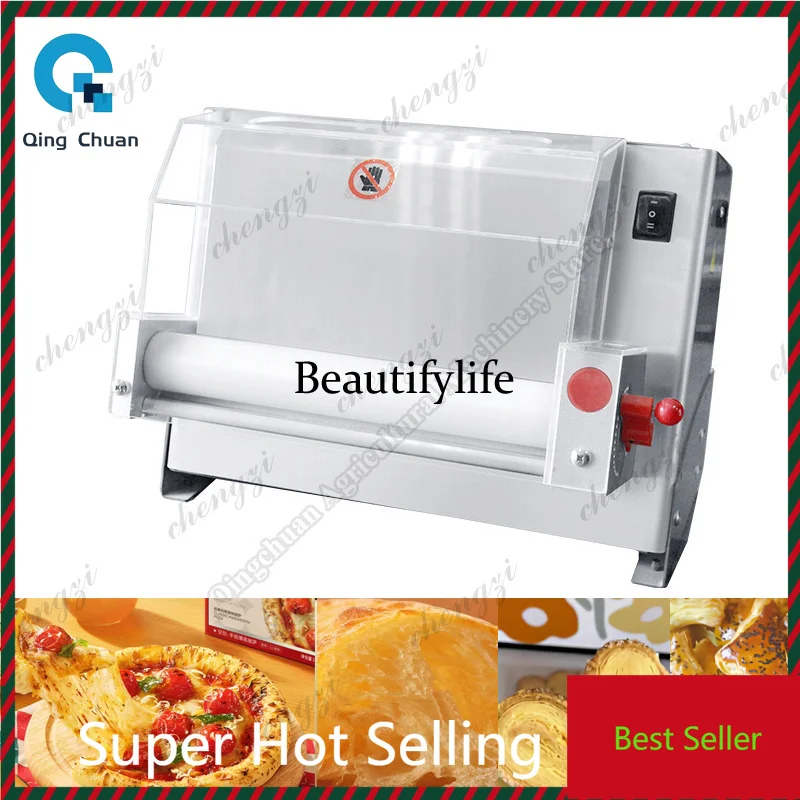 K182Pizza Forming Machine Commercial Stainless Steel 3-15 Inch Large Semi-automatic Pizza Blank Machine Desktop Dough Press Mach