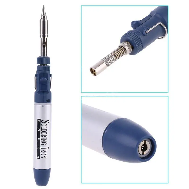 Q6PE 3in1 Gas Soldering Iron Cordless Welding Torch Solder Tool Electric Gas Soldering Iron Tools