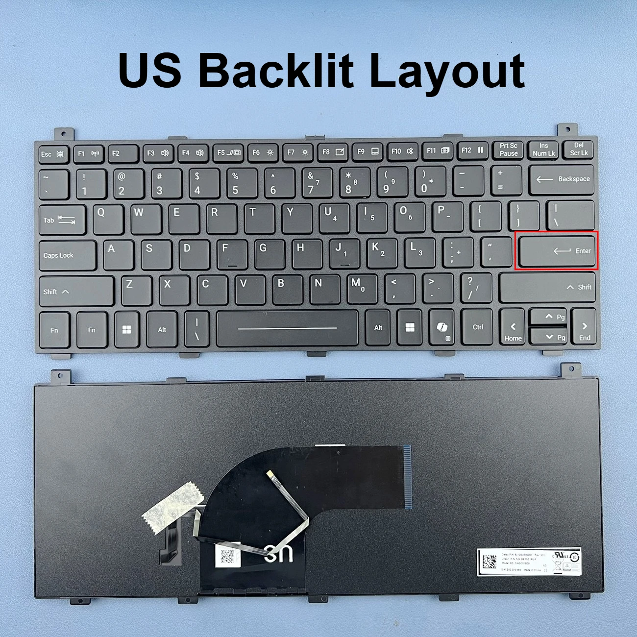 US Backlit Keyboard For Getac S510 G1 15.6