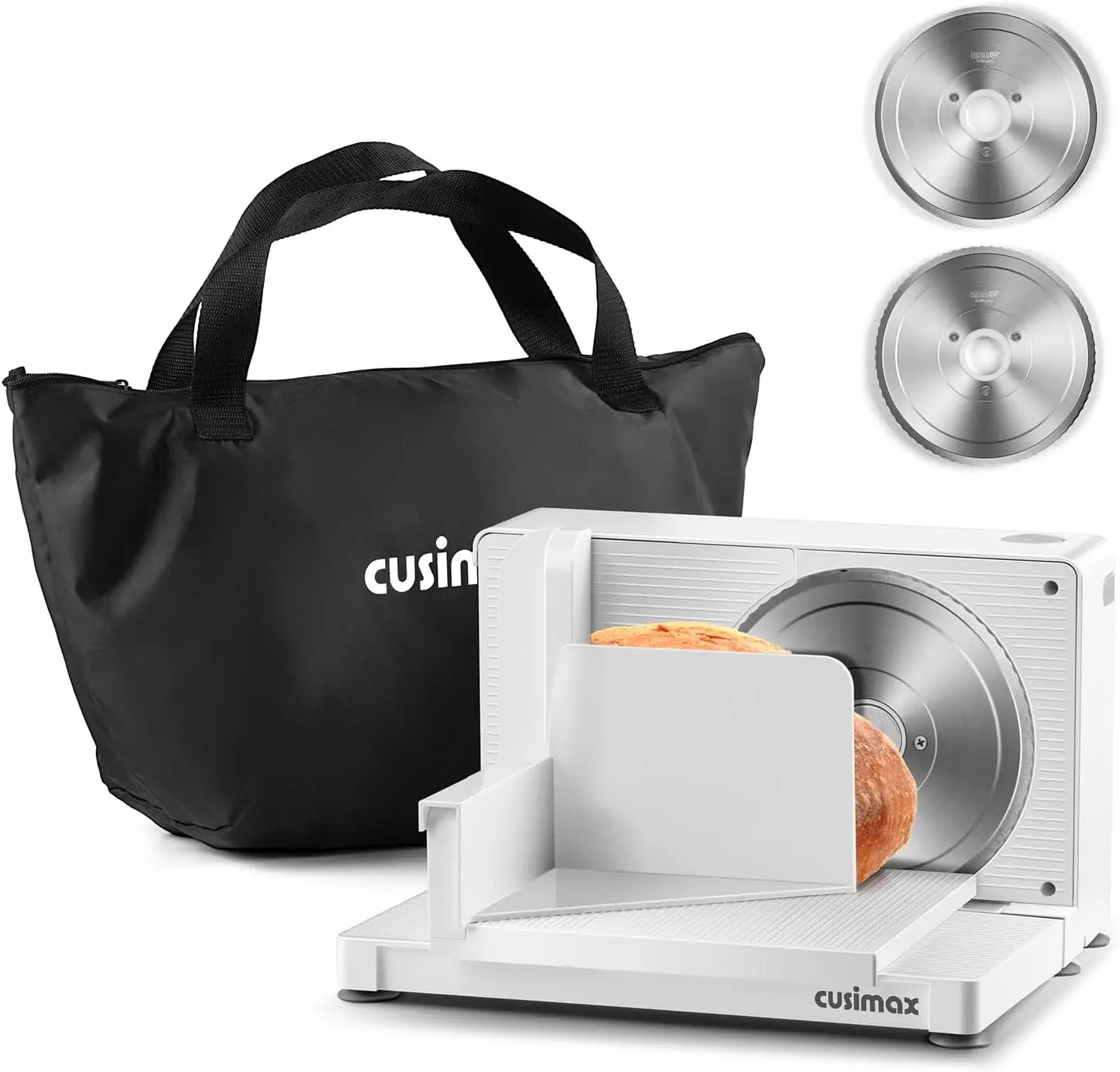 

Meat Slicer for Home,Foldable Meat Slicer with Child Safety Switch and 2 Removable Blades,Electric Deli Slicer Adjustable Thickn