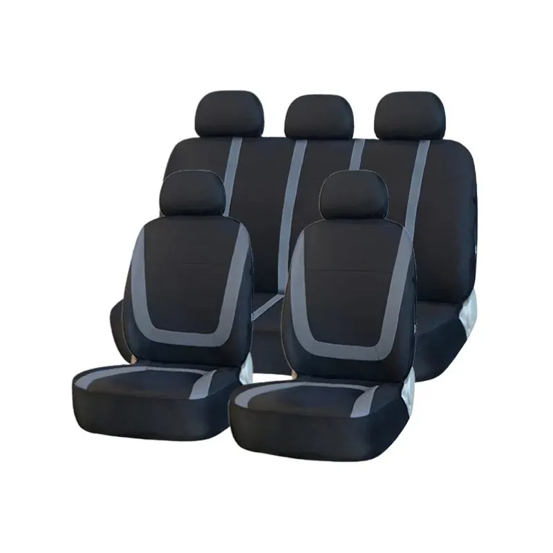 Car Seat Cover Full Set Cloth Universal Polyester Breathable Washable Suitable For Car Truck Van SUV Car Accessories