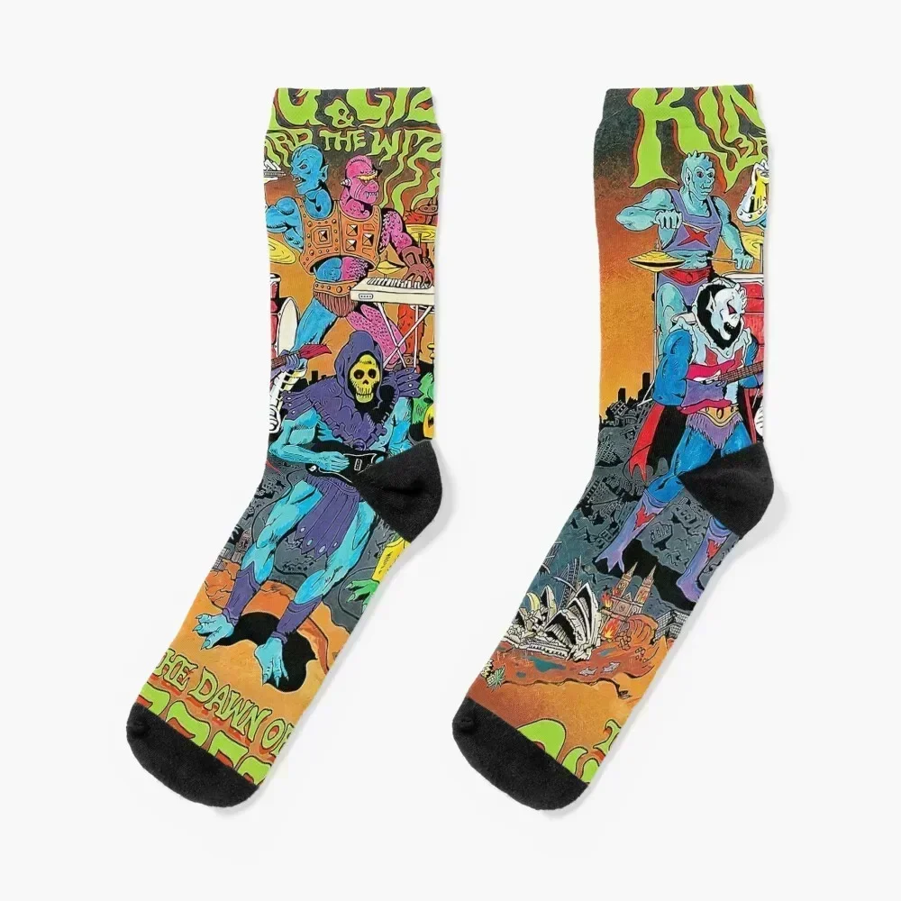 

King Gizzard and The Lizard Wizard Dawn of Gizzfest Socks halloween Christmas Soccer Heating sock Socks Women's Men's