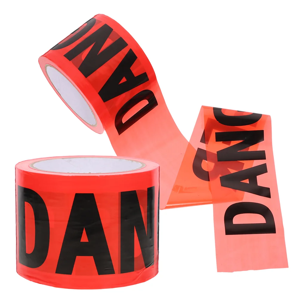 

2 Rolls Danger Warning Tape Non-adhesive for Safety Caution Glue Hazardous Areas