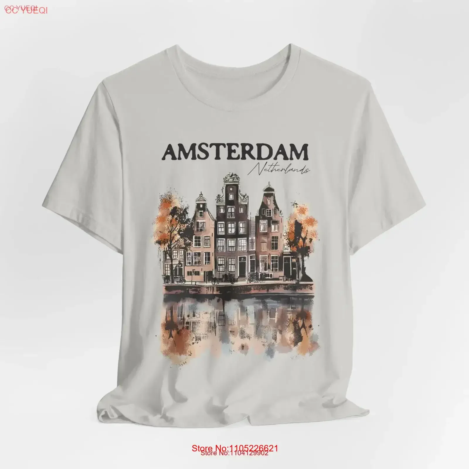 Amsterdam T Shirt Netherlands Travel Vintage Style for her Holland vintage Washed Soft designer clothes homme graphic Slightly