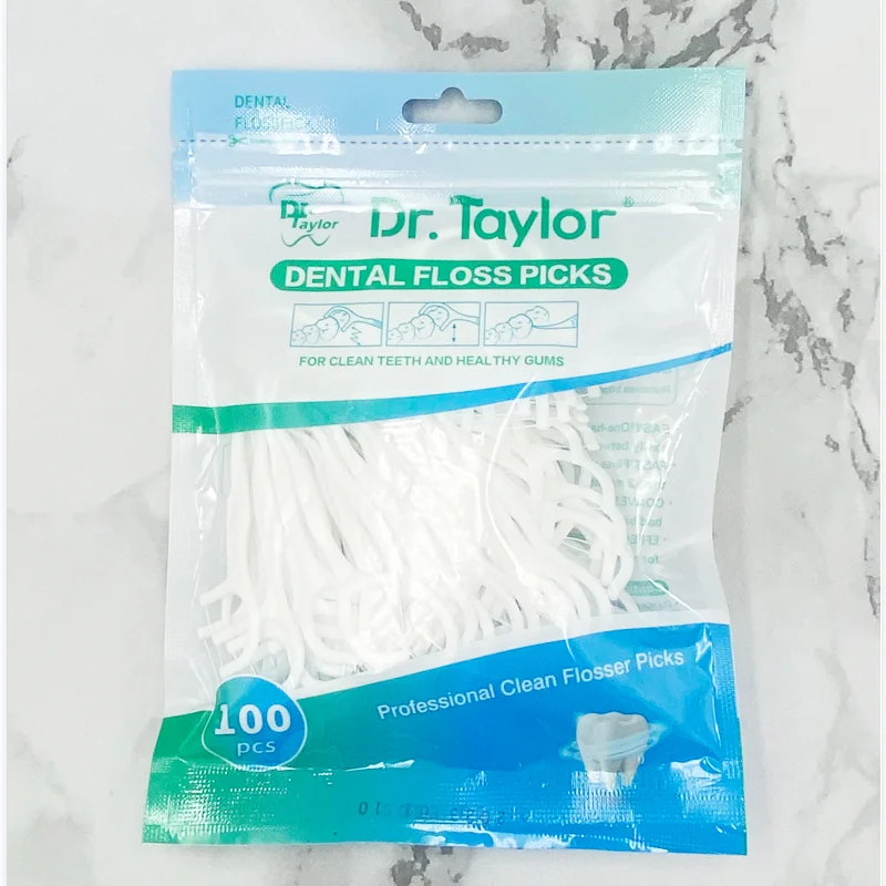 

Зубная нить Dr.Taylor, 100 шт., одноразовая для чистки зубов, ухода за полостью рта, межзубные щетки, зубочистки